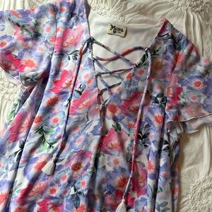 Show me your mumu floral mini dress